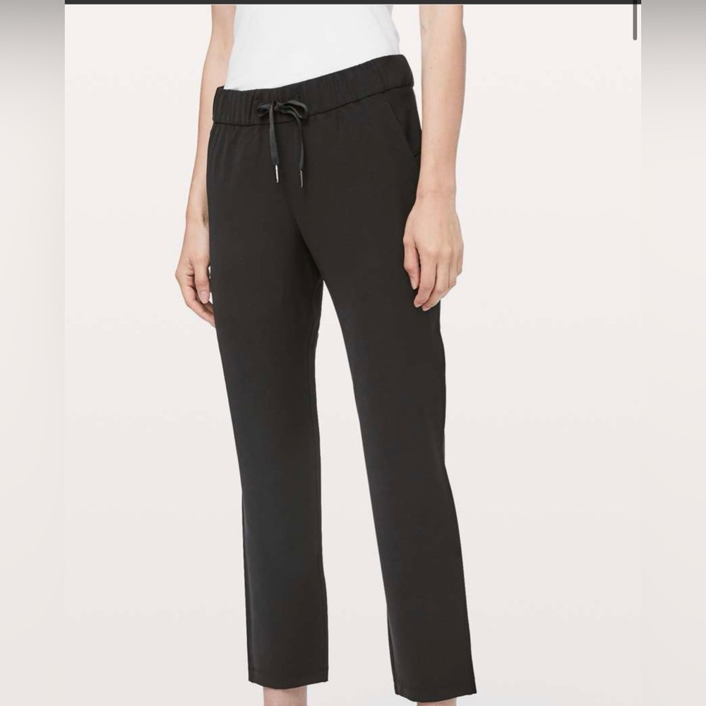Lululemon Athletica On the Fly pants woven, black, 27 inseam, size 6